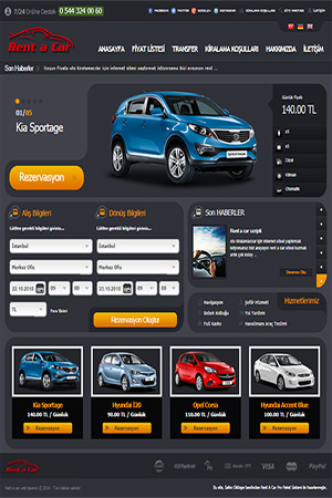 rent a car sitesi yaptırmak