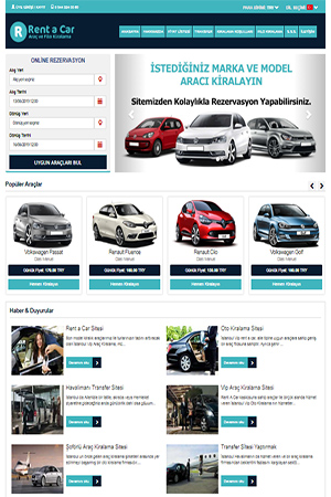 rent a car sitesi kurmak